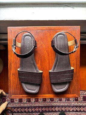 Madewell Karla Ankle-Strap Sandal Brown Leather Size 8